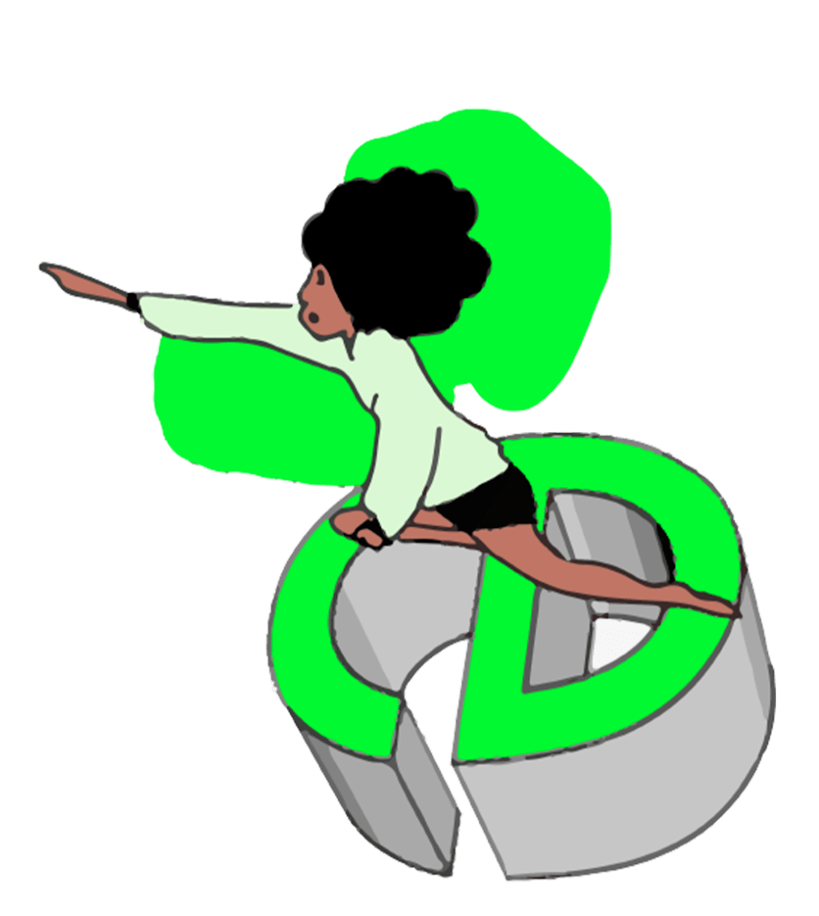 dessin de femme afro le bras en avant