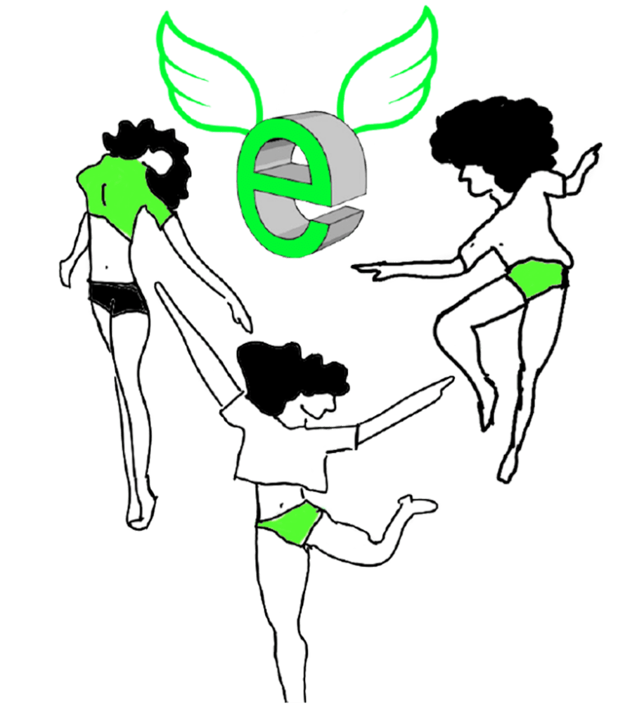dessin de femmes en culottes menstruelles inspiré de la danse de matisse